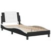 vidaXL Bed Frame with LED without Mattress "Zadar" Black and White 100x200 cm
