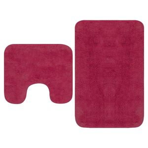 vidaXL Badrumsmattor 2 st tyg fuchsia