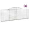 vidaXL Gabioner b&aring;gformade 13 st 300x30x100/120 cm galvaniserat j&auml;rn