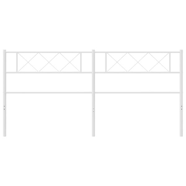 vidaXL Ers&auml;ttningsgavel metall vit 193 cm