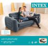 Intex Utdragbar f&aring;t&ouml;lj 203x231x66 cm m&ouml;rkgr&aring;