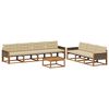 vidaXL Utomhussoffset med kudde 8 pcs Naturlig och Beige