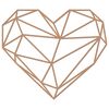 Homemania V&auml;ggdekoration Heart 47x40 cm koppar st&aring;l