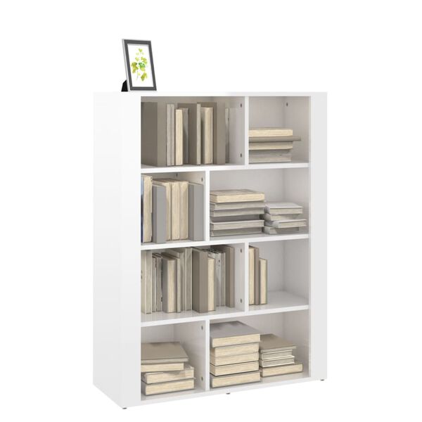 vidaXL F&ouml;rvaringssk&aring;p vit h&ouml;gglans 80x30x106 cm konstruerat tr&auml;