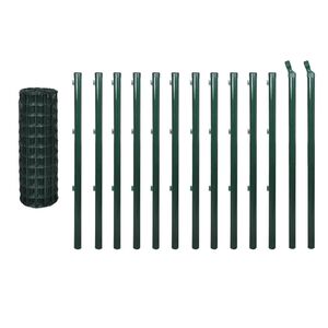 vidaXL Eurofence st&aring;l 25 x 0,8 m gr&ouml;n