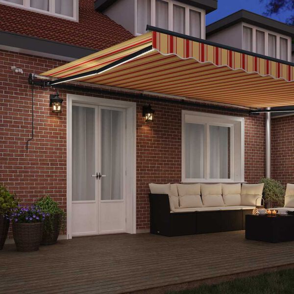 vidaXL Markis tyg med Gul och Orange 500 × 300 cm Polyester