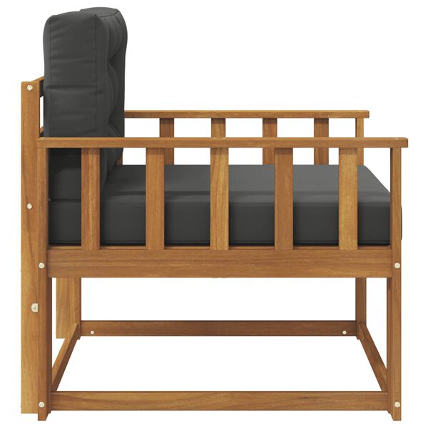 vidaXL Utomhus Mellansoffa Massivt Akaciatr&auml; Naturf&auml;rg