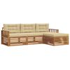 vidaXL Utomhussoffset 4 st Naturlig och Beige