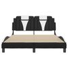 vidaXL Bed Frame "Viana" with LED without Mattress Black and White 140x200 cm