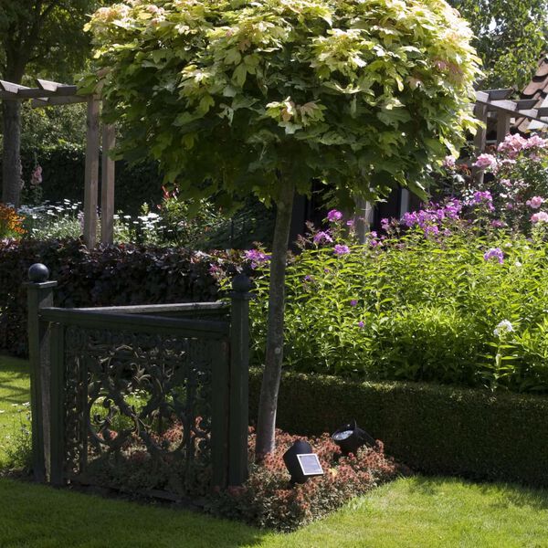 Luxform Spotlights solcell LED Lazise 2 st svart 44239