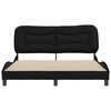 vidaXL Bed Frame without Mattress "Hvar" Black 160x200 cm Fabric