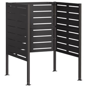 vidaXL Soptunnesk&auml;rm 85 x 85 x 113 cm St&aring;l Svart