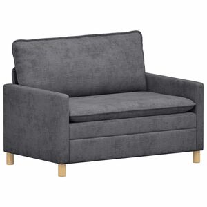 vidaXL Soffa M&ouml;rkgr&aring; 126 x 81 x 87,5 cm Polyester