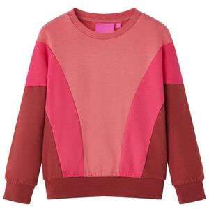 Tr&ouml;ja f&ouml;r barn f&auml;rgblock rosa och henna 92