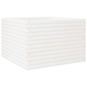 vidaXL Odlingsl&aring;da vit 70x70x46 cm massiv furu
