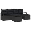 vidaXL Soffset 6 st 5-Antal sittplatser Svart konstrotting