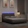 vidaXL Bed Frame with LED without Mattress Taupe 140x200 cm Fabric