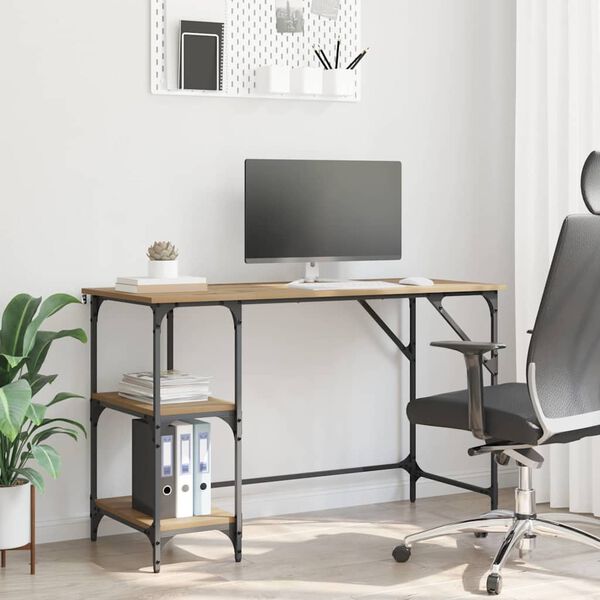 vidaXL Skrivbord Artisan Ek 120 x 50 x 75 cm Konstruerat tr&auml;