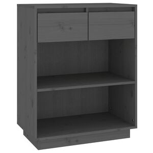 vidaXL Konsolbord gr&aring; 60x34x75 cm massiv furu