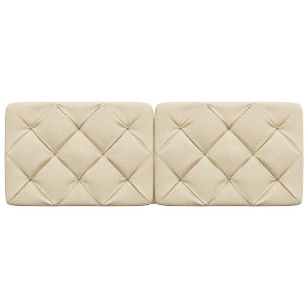 vidaXL Headboard Cushion Cream 120 cm Fabric