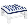 vidaXL Palldyna blå&vit randig 80x80x12 cm tyg