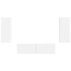 vidaXL TV-b&auml;nkset V&auml;ggmonterad 2 pcs Vit Konstruerat tr&auml;
