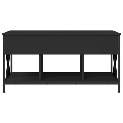 vidaXL Soffbord svart 100x55x50 cm konstruerat trä och metall