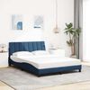 vidaXL Bed Frame without Mattress "Hanko" Blue 140x200 cm Fabric