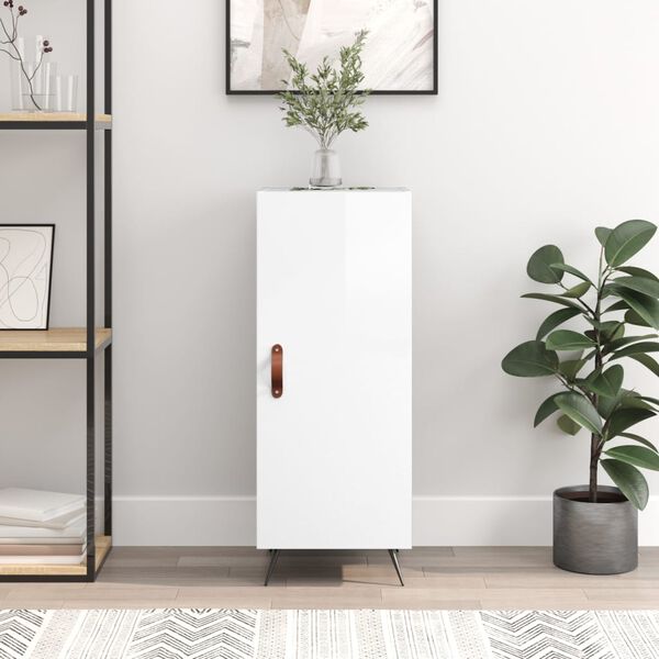 vidaXL Sk&aring;p vit h&ouml;gglans 34,5x34x90 cm konstruerat tr&auml;