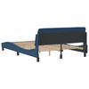 vidaXL Bed Frame with Headboard "Dover" Blue 120x200 cm Fabric