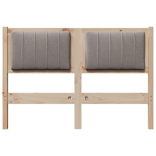 vidaXL Kl&auml;dd s&auml;nggavel med huvudgavel Brun 120 cm Massiv furu