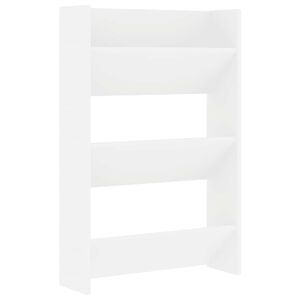 vidaXL V&auml;ggmonterat skost&auml;ll vit 60x18x90 cm konstruerat tr&auml;