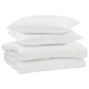 vidaXL Sommar Duvet med kudde 3 st Vit Mikrofiber