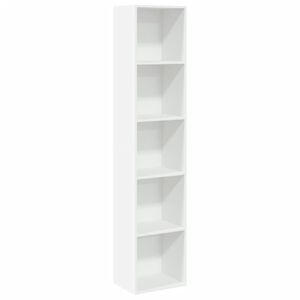 vidaXL Bokhylla vit 40x30x189 cm konstruerat tr&auml;