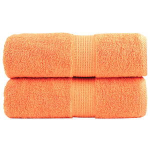 vidaXL Premium Tv&auml;tthanddukar SOLUND 2 st Orange 30x30 cm 600 gsm