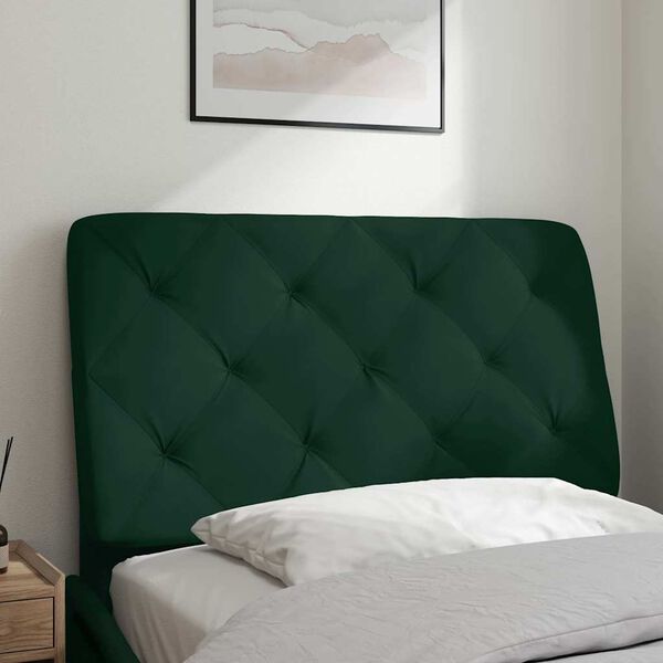 vidaXL Headboard Cushion Dark Green 80 cm Velvet