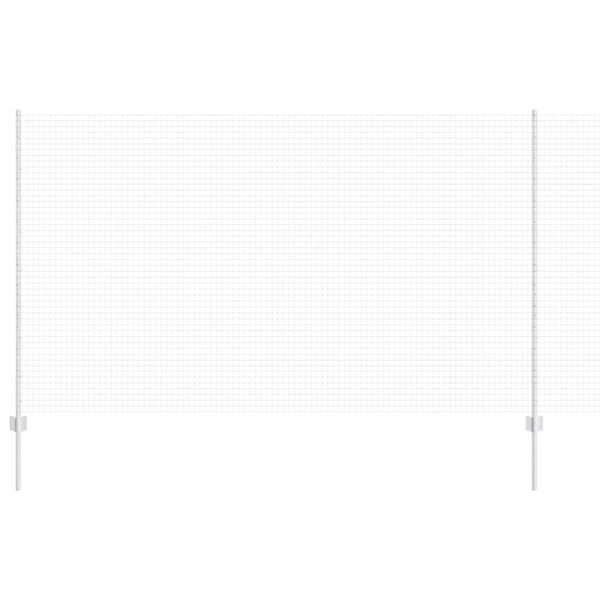 vidaXL St&auml;ngsel med stolpe Silver 1,4 x 50 m St&aring;l