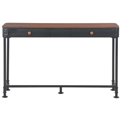 vidaXL Konsolbord med 2 lådor 120x30x75 cm massivt granträ