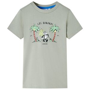 T-shirt f&ouml;r barn ljus kaki 140