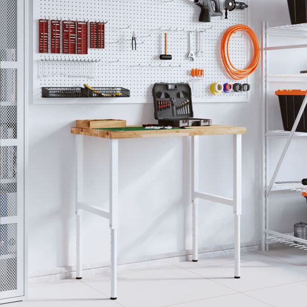 vidaXL Arbetsb&auml;nk 100x60x(73-99,5) cm massiv akacia rektangul&auml;r