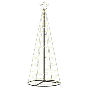 vidaXL LED Julgran med 390 LED-lampor med stativ Varmvit 250 cm J&auml;rn