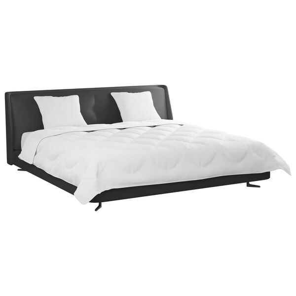 vidaXL Dunt&auml;cke med kudde 3 pcs Vit Mikrofiber