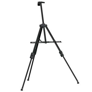 vidaXL Justerbart stativ svart metall