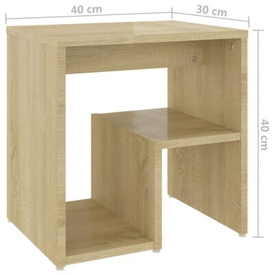 vidaXL Sängbord sonoma-ek 40x30x40 cm konstruerat trä