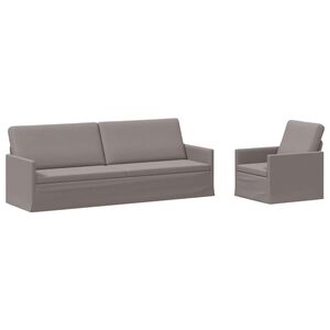 vidaXL Soffset 2 st Taupe Tyg