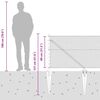 vidaXL Staket med stolpar Silver 0.8 x 50 m PVC-belagd stål