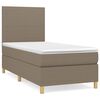 vidaXL Rams&auml;ng med madrass taupe 90x200 cm tyg
