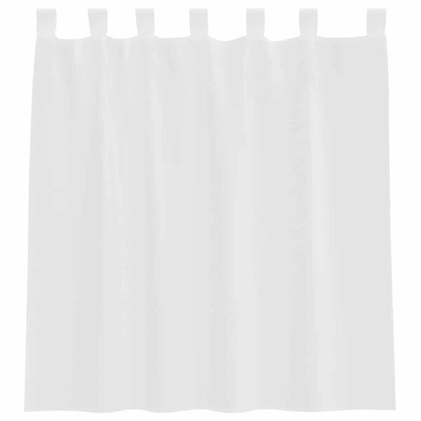 vidaXL Voile gardiner med &ouml;glor 2 st vit 140x140 cm