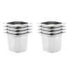 vidaXL Gastronormkantiner 8 st GN 1/6 150 mm rostfritt st&aring;l