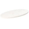 vidaXL Bordsskiva vit 40x30x2,5 cm oval massiv furu